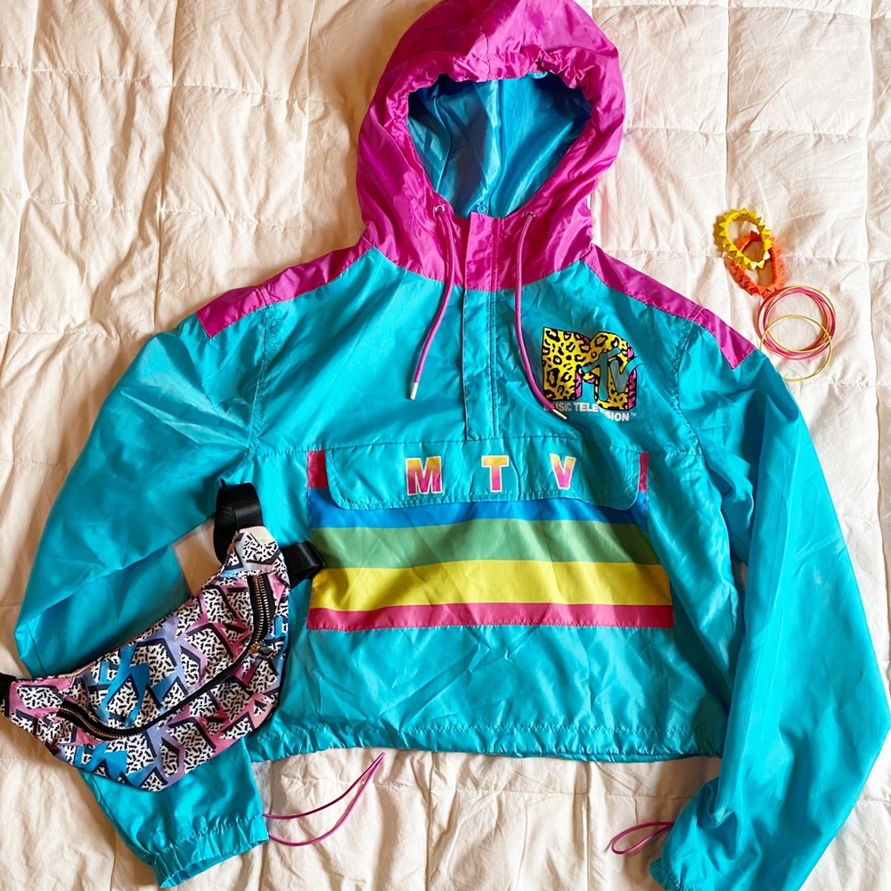 MTV Neon 90s Pullover